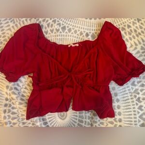 SEXY RED TOP THAT TIES IN THE FRONT